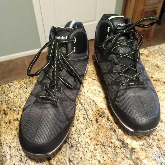 Riddell Generator Mid Lace Up Football Cleat Men's Size 13 Black Gray LD21567 - Picture 3 of 12